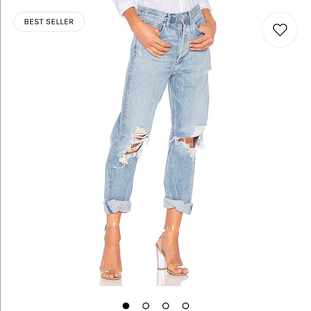 NWT AGOLDE 90s Mid Rise Loose Fit in Fall Out